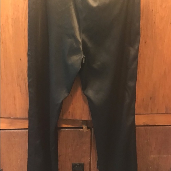 Melanie Lyne Black Satiny Dress Pants - Size 10 - Picture 3 of 8